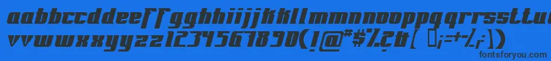 Шрифт Fontovision – чёрные шрифты на синем фоне