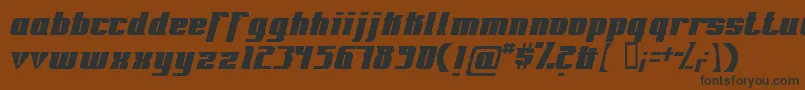 Fontovision-fontti – mustat fontit ruskealla taustalla