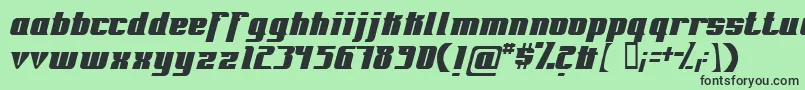 フォントFontovision – 緑の背景に黒い文字