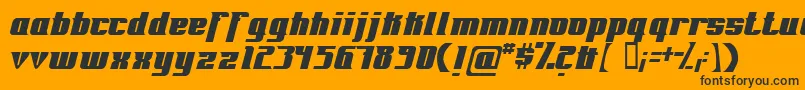 Шрифт Fontovision – чёрные шрифты на оранжевом фоне