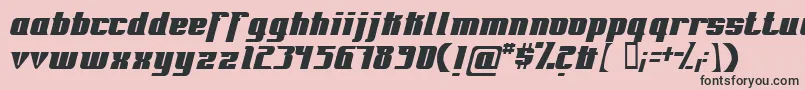 Fontovision-Schriftart – Schwarze Schriften auf rosa Hintergrund