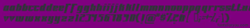 Fontovision-fontti – mustat fontit violetilla taustalla