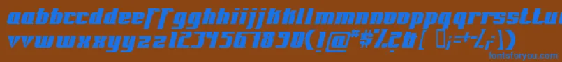 Fontovision Font – Blue Fonts on Brown Background