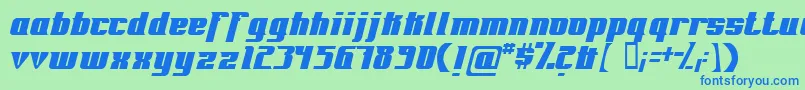 Fontovision-fontti – siniset fontit vihreällä taustalla