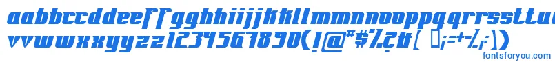 フォントFontovision – 白い背景に青い文字