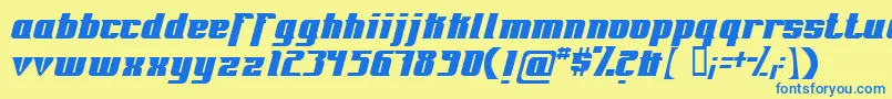 Шрифт Fontovision – синие шрифты на жёлтом фоне