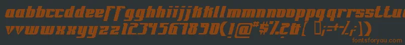 Fontovision-fontti – ruskeat fontit mustalla taustalla