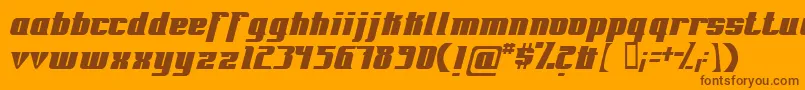 Fontovision Font – Brown Fonts on Orange Background