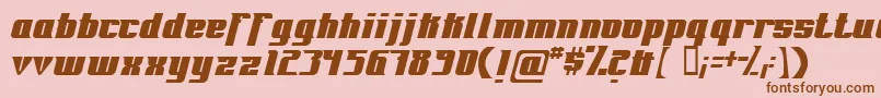 フォントFontovision – ピンクの背景に茶色のフォント