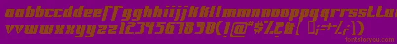Fontovision-Schriftart – Braune Schriften auf violettem Hintergrund