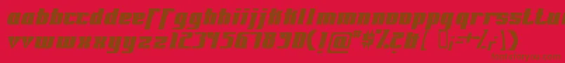 フォントFontovision – 赤い背景に茶色の文字