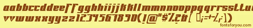 Fontovision-fontti – ruskeat fontit keltaisella taustalla