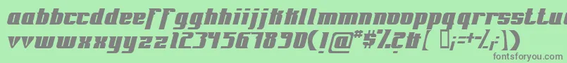 Fontovision-fontti – harmaat kirjasimet vihreällä taustalla