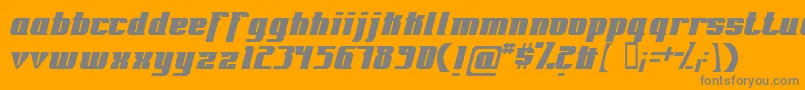 Fontovision-Schriftart – Graue Schriften auf orangefarbenem Hintergrund