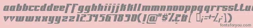 フォントFontovision – ピンクの背景に灰色の文字