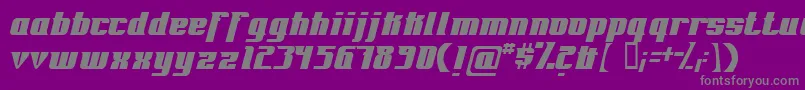 フォントFontovision – 紫の背景に灰色の文字