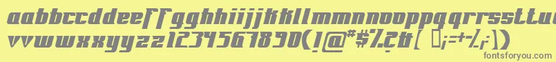 Fontovision-fontti – harmaat kirjasimet keltaisella taustalla