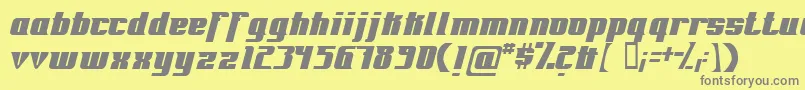 フォントFontovision – 黄色の背景に灰色の文字