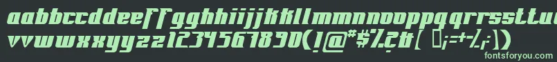 フォントFontovision – 黒い背景に緑の文字