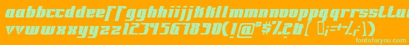 Fontovision-fontti – vihreät fontit oranssilla taustalla