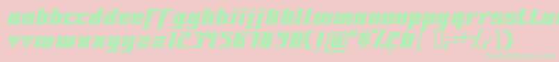 Fontovision-fontti – vihreät fontit vaaleanpunaisella taustalla