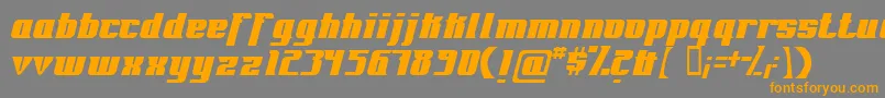 Fontovision-Schriftart – Orangefarbene Schriften auf grauem Hintergrund