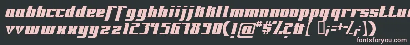 Fontovision-fontti – vaaleanpunaiset fontit mustalla taustalla