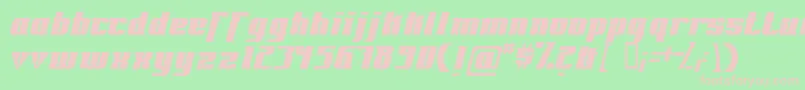 フォントFontovision – 緑の背景にピンクのフォント