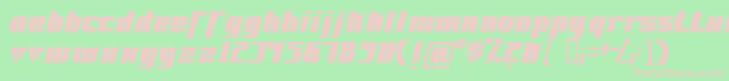 Fontovision Font – Pink Fonts on Green Background