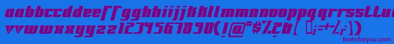 Fontovision Font – Purple Fonts on Blue Background