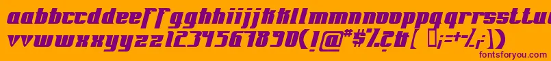 フォントFontovision – オレンジの背景に紫のフォント