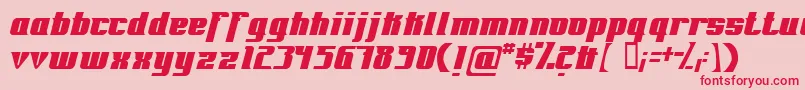 Fontovision-Schriftart – Rote Schriften auf rosa Hintergrund