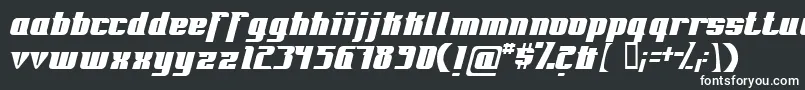 Fontovision-fontti – valkoiset fontit mustalla taustalla