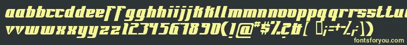 Fontovision-fontti – keltaiset fontit mustalla taustalla