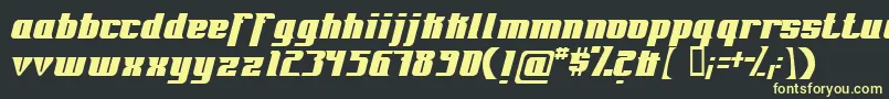 フォントFontovision – 黒い背景に黄色の文字