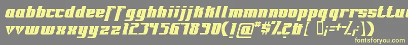 Fontovision-fontti – keltaiset fontit harmaalla taustalla