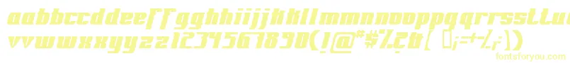 Fonte Fontovision – fontes amarelas em um fundo branco