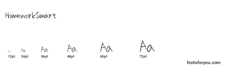 HomeworkSmart Font Sizes