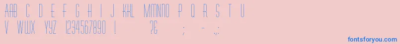 Thincaps Font – Blue Fonts on Pink Background