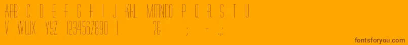 Thincaps Font – Brown Fonts on Orange Background