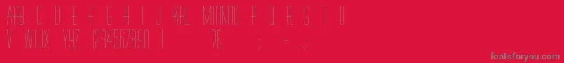 Thincaps Font – Gray Fonts on Red Background