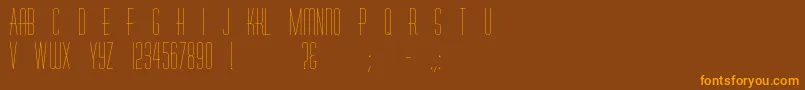 Thincaps Font – Orange Fonts on Brown Background