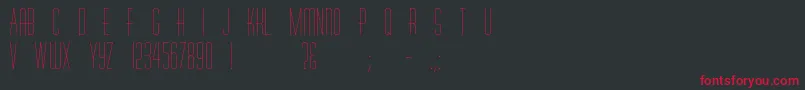 Thincaps Font – Red Fonts on Black Background