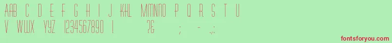 Thincaps Font – Red Fonts on Green Background