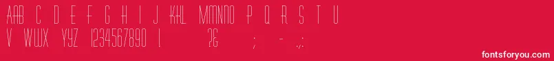 Thincaps Font – White Fonts on Red Background