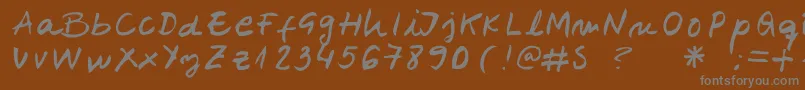 Шрифт Belenpison – серые шрифты на коричневом фоне