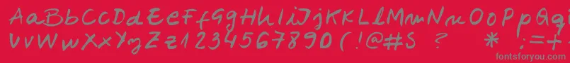 フォントBelenpison – 赤い背景に灰色の文字