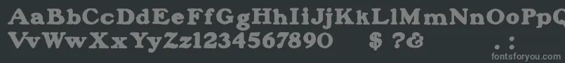 BlanchardInland Font – Gray Fonts on Black Background