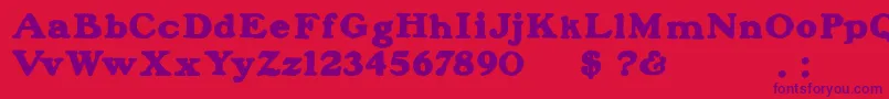 BlanchardInland Font – Purple Fonts on Red Background