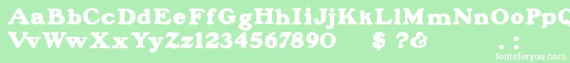 BlanchardInland Font – White Fonts on Green Background